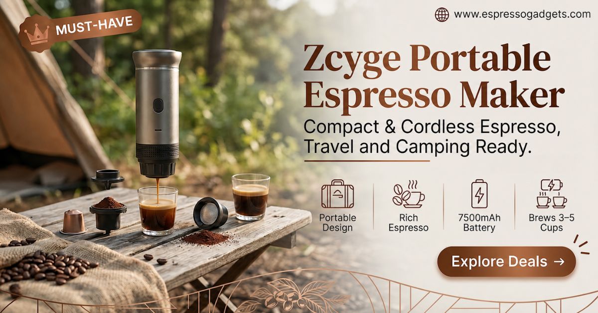 Zcyge Portable Espresso Maker for Travel and Camping
